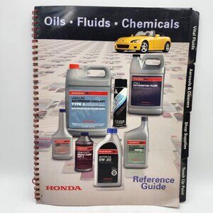 Honda Oils Fluids Chemicals Reference Guide 2002 Spiral Bound Manual